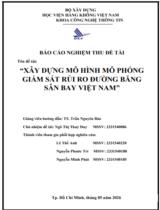 Xây dựng mô hình mô phỏng giám sát rủi ro đường băng sân bay Việt Nam  : Báo cáo nghiệm thu đề tài 