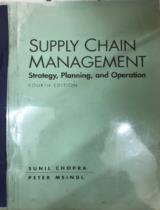Supply chain management  : Strategy, planning, and operation 