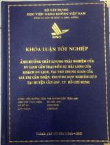 Ảnh hưởng chất lượng trải nghiệm của du lịch cắm trại đến sự hài lòng của khách du lịch, vai trò trung gian của giá trị cảm nhận: trường hợp nghiên cứu tại huyện Cần Giờ, TP. Hồ Chí Minh 