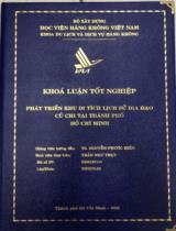 Phát triển khu di tích lịch sử địa đạo Củ Chi tại Thành phố Hồ Chí Minh 