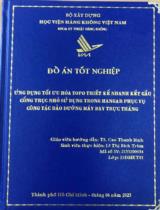 Ứng dụng tối ưu hoá Topo thiết kế nhanh kết cấu cổng trục nhỏ sử dụng trong hangar phục vụ công tác bảo dưỡng máy bay trực thăng 