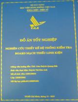 Nghiên cứu thiết kế hệ thống kiểm tra Board mạch thiếu linh kiện 